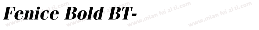 Fenice Bold BT字体转换